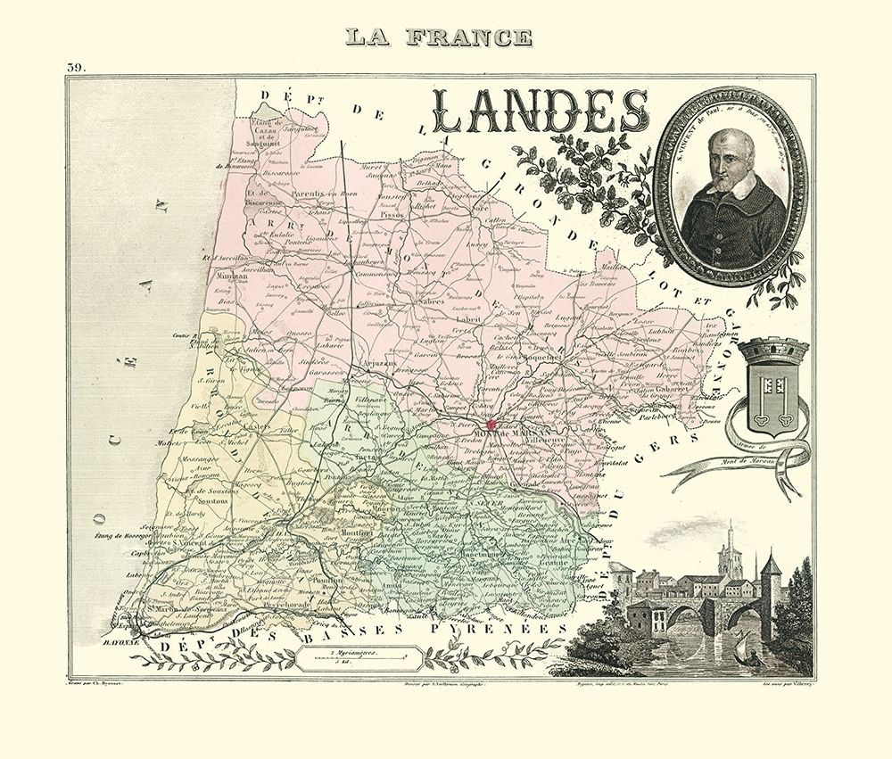Landes Region France - Migeon 1869