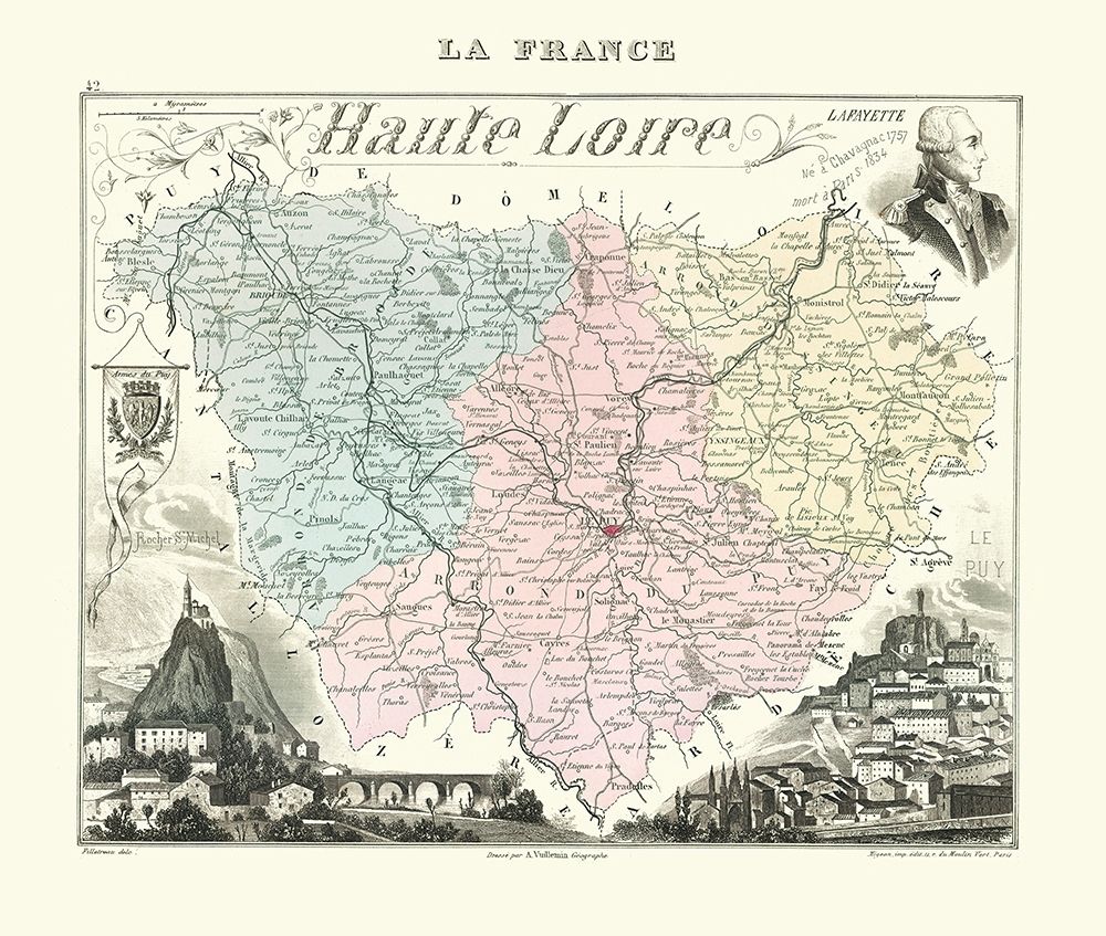 Haute Loire Region France - Migeon 1869
