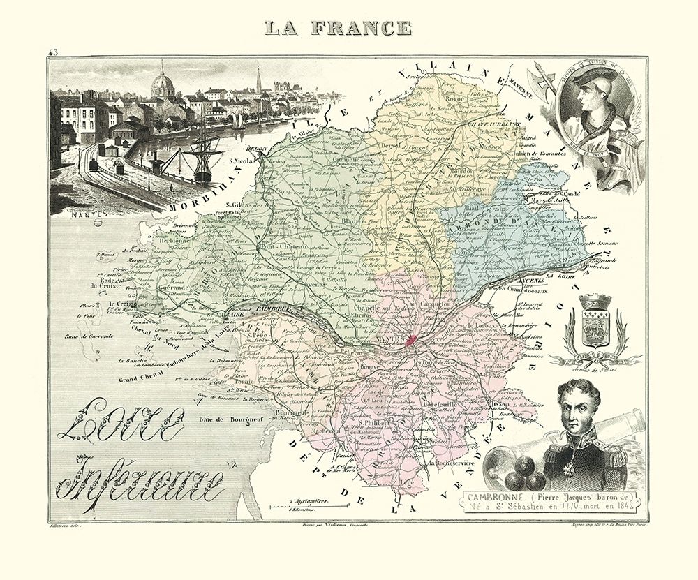 Loire Inferieure Region France - Migeon 1869