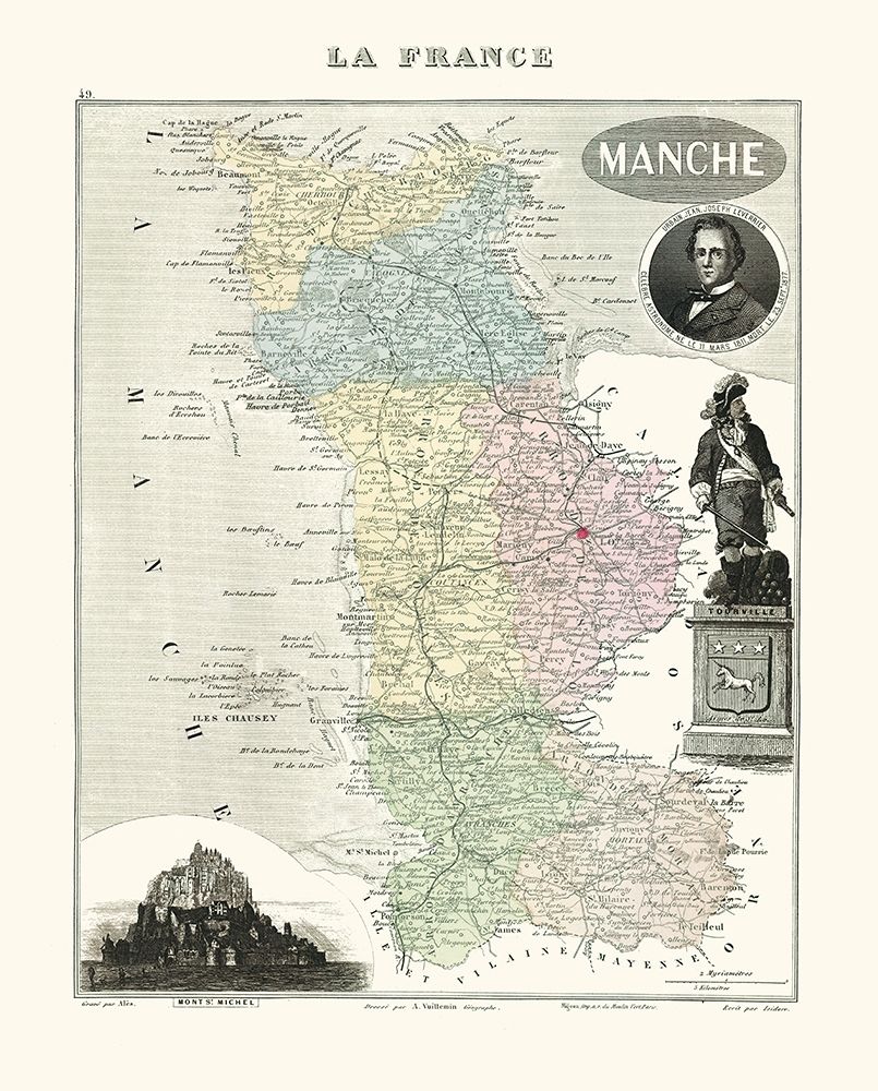 Manche Region France - Migeon 1869