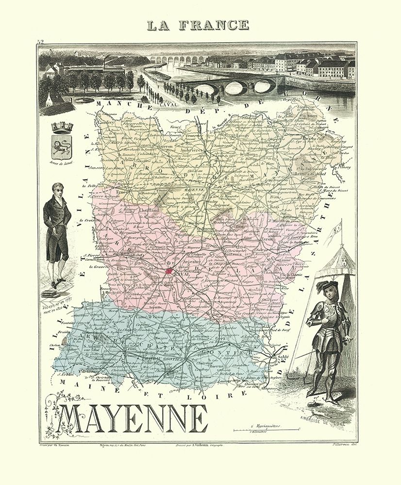 Mayenne Region France - Migeon 1869