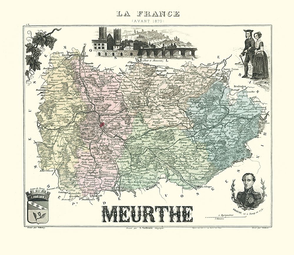 Meurthe Region France - Migeon 1870