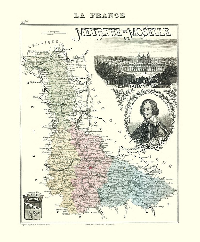 Meurthe et Moselle Region France - Migeon 1869