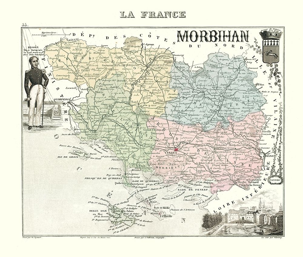 Morbihan Region France - Migeon 1869