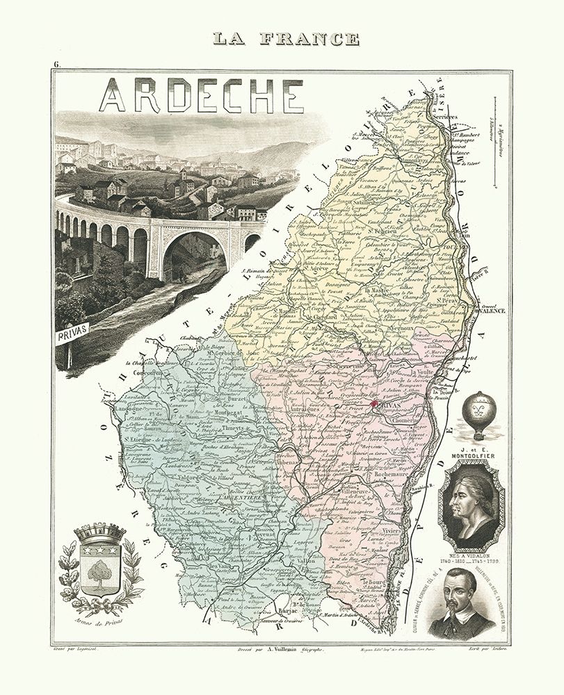 Ardeche Region France - Migeon 1869
