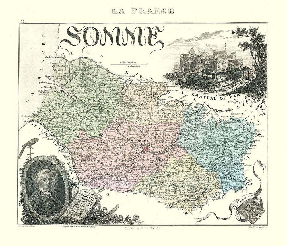 Somme Department France - Migeon 1869
