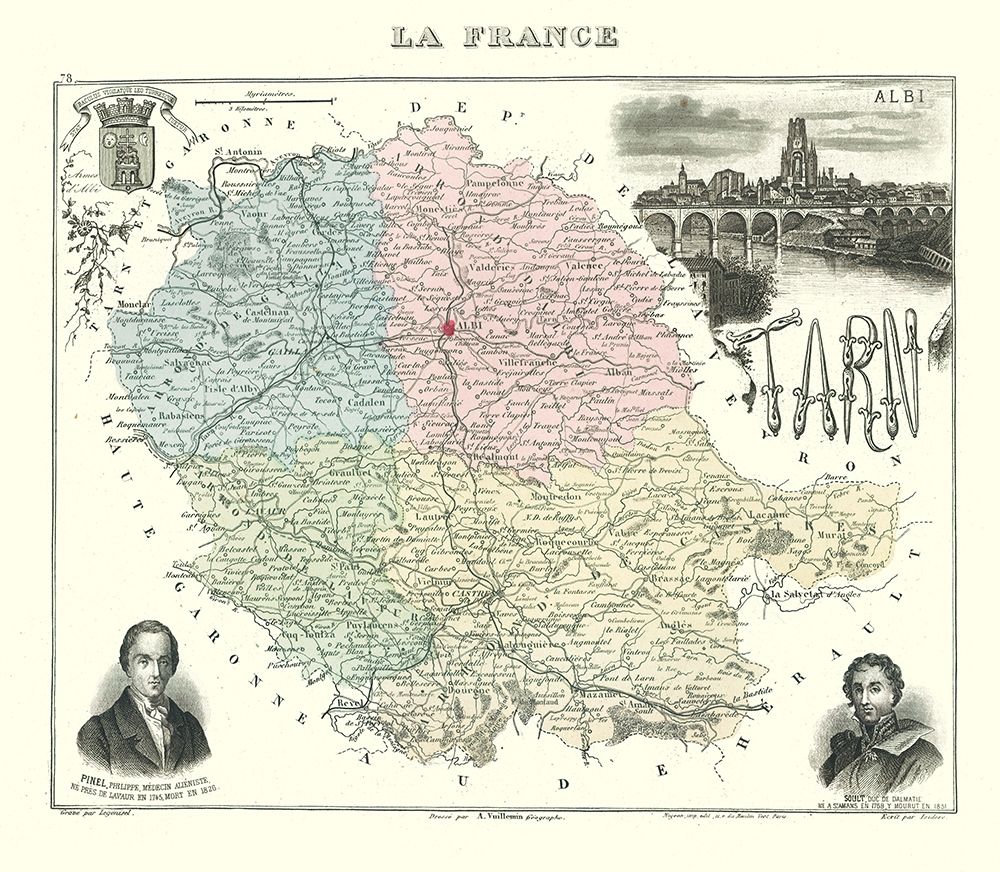 Tarn Department France - Migeon 1869