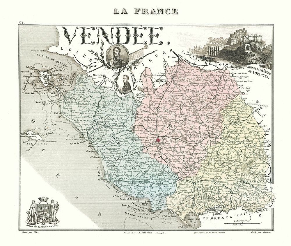 Vendee Department France - Migeon 1869