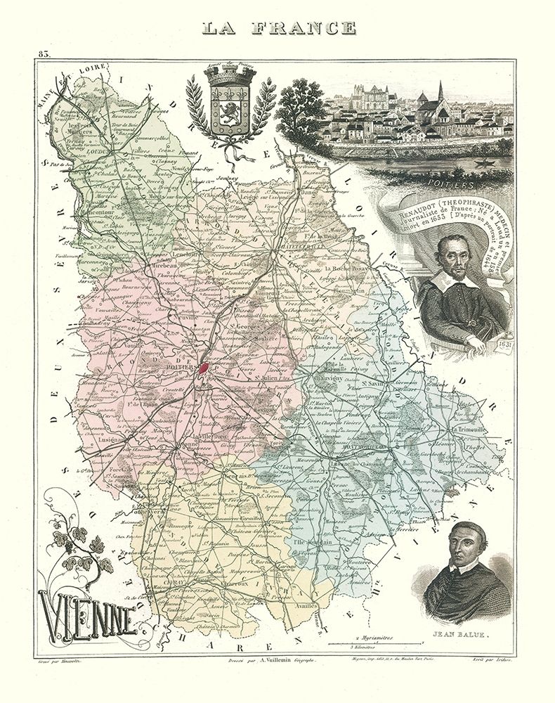 Vienne Department France - Migeon 1869