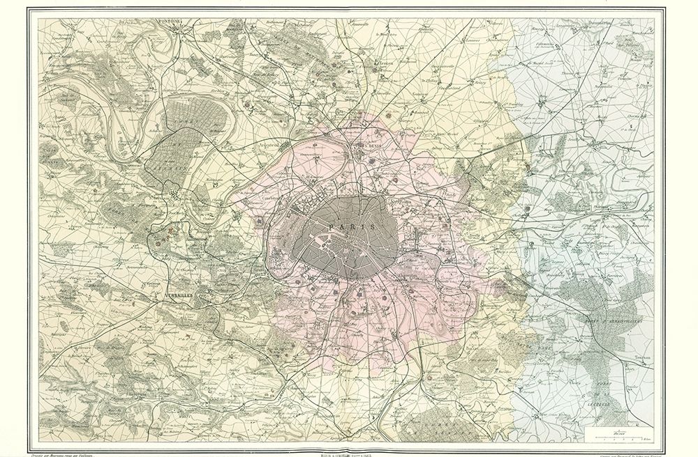 Paris France Region - Migeon 1869
