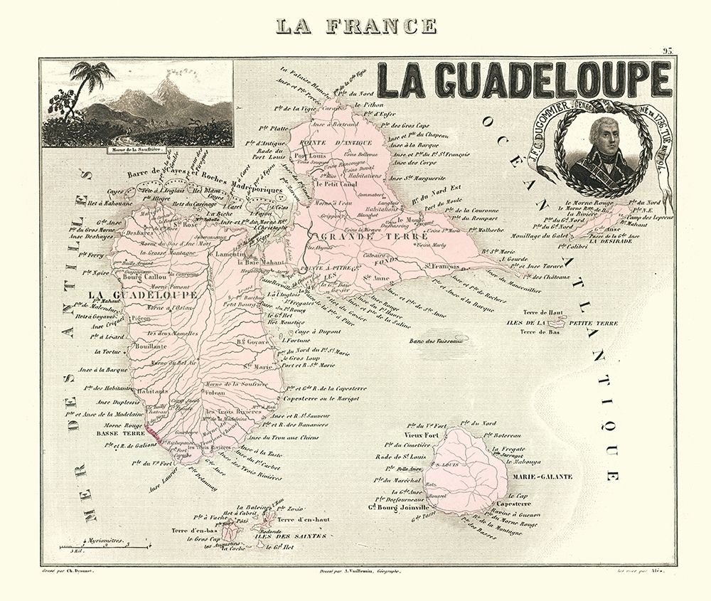 Caribbean French Guadeloupe France - Migeon 1869