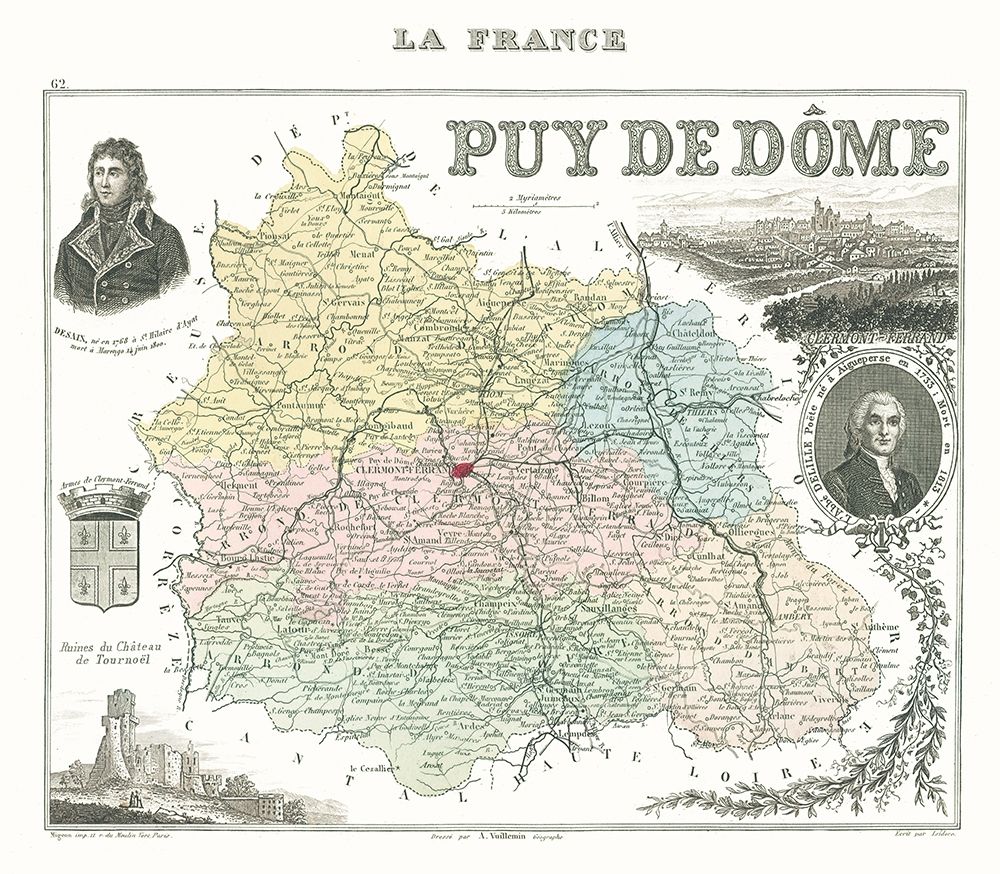 Puy de Dome Department France - Migeon 1869