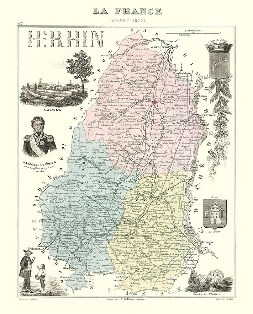 Haut Rhin Department France - Migeon 1869