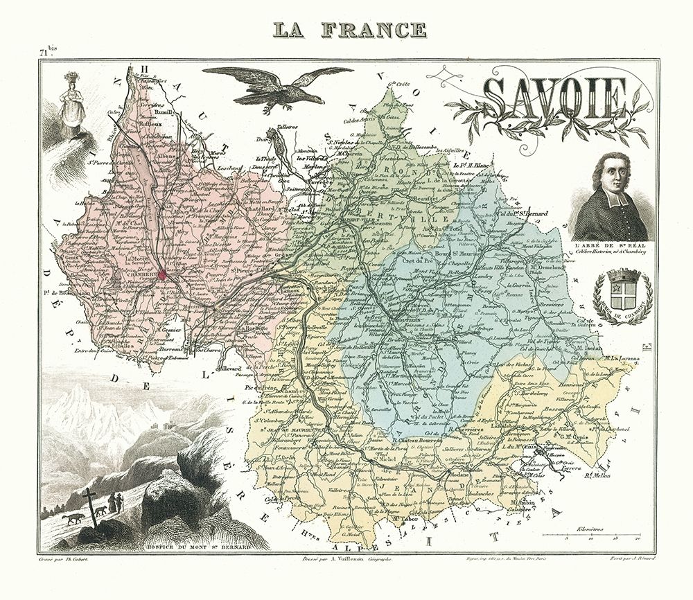Savoie Department France - Migeon 1869