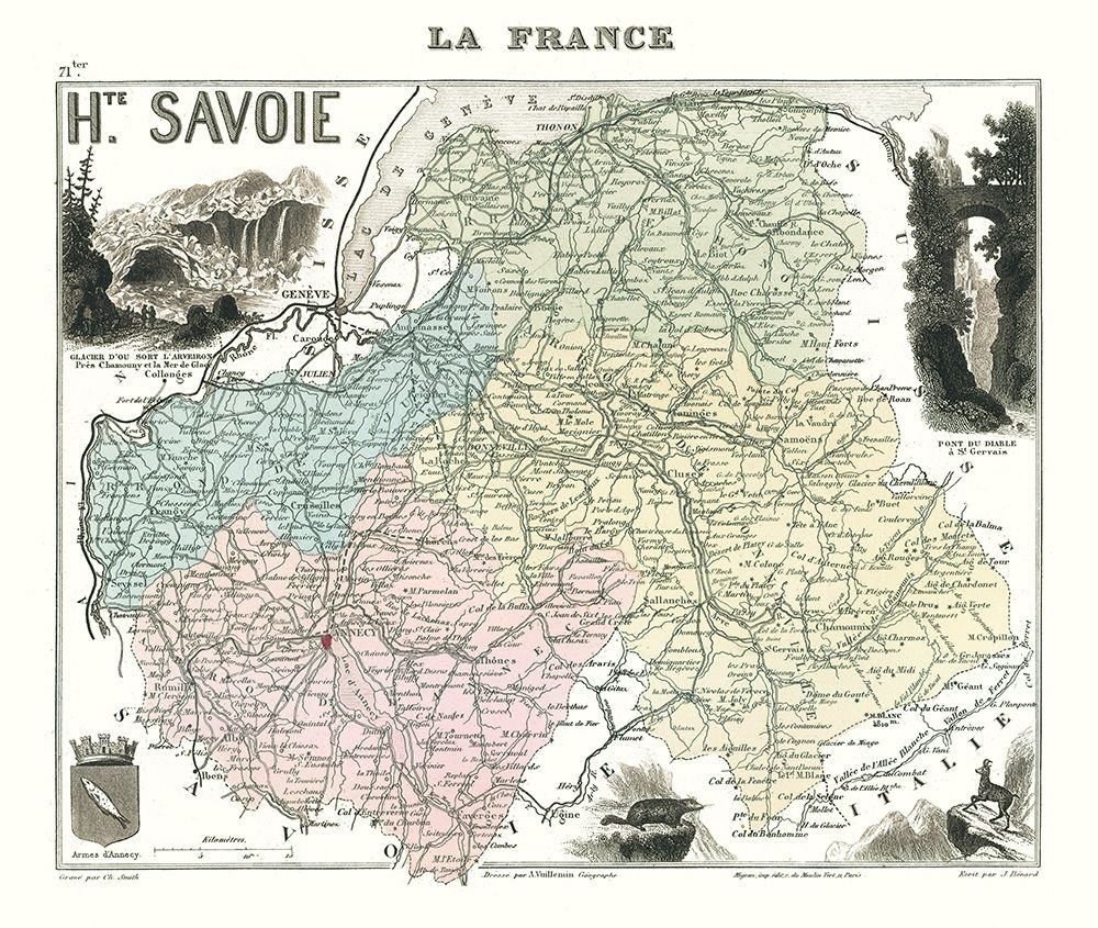 Haute Savoie Department France - Migeon 1869