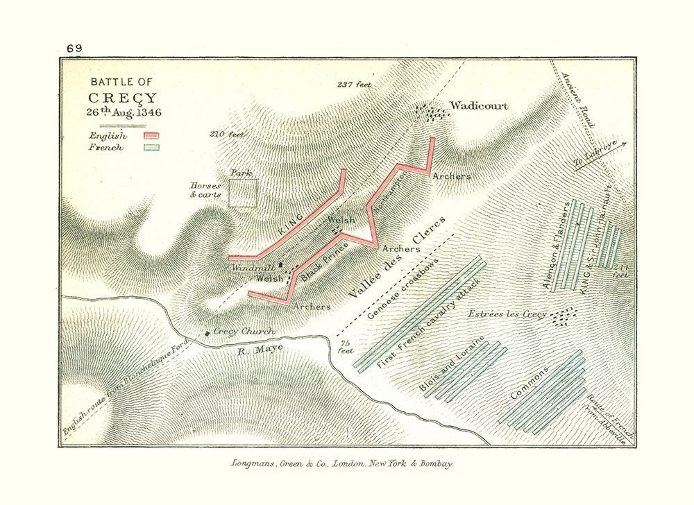 Battle of Crecy in 1346 France - Gardiner 1902