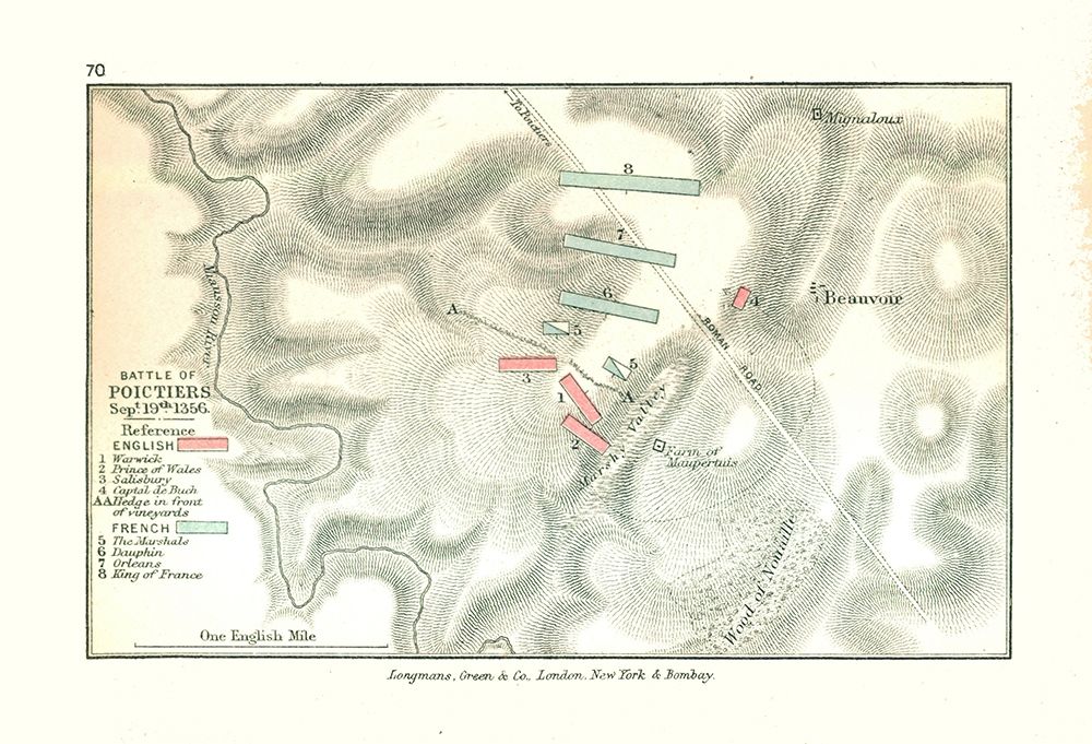 Battle of Poitiers in 1356 France - Gardiner 1902