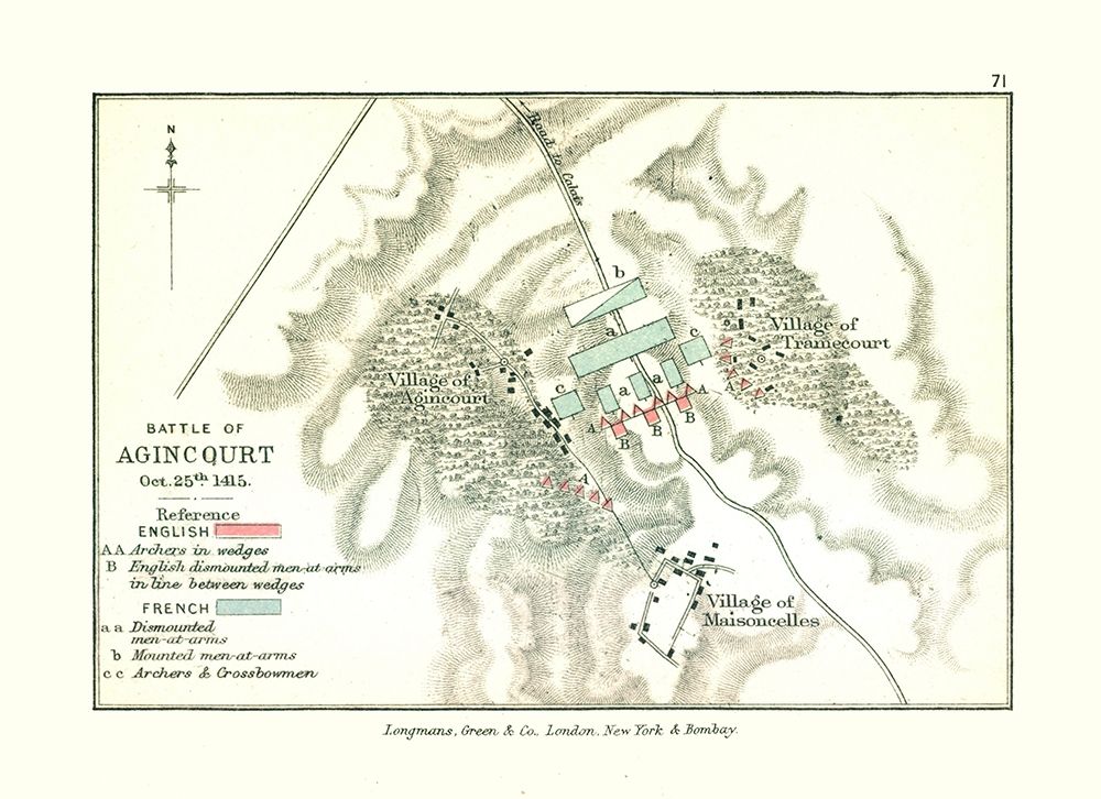 Battle of Agincourt in 1415 France - Gardiner 1902