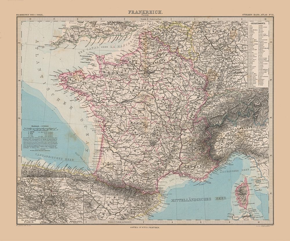 France - Stieler 1885