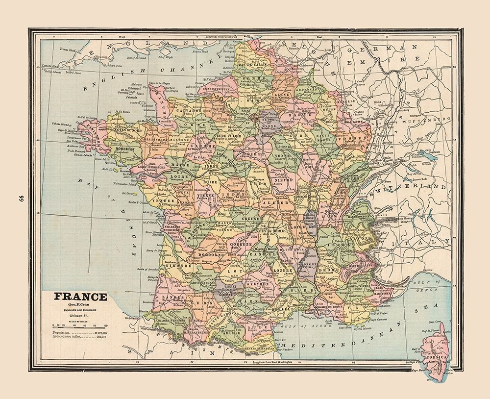 France - Cram 1888