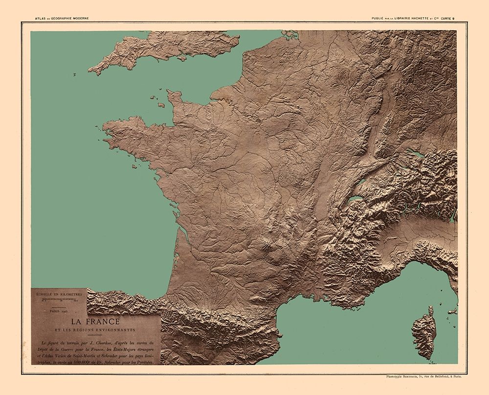 Relief France - Schrader 1908