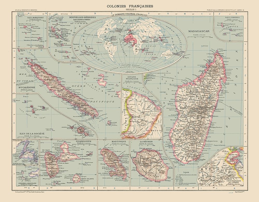 French Colonies France - Schrader 1908