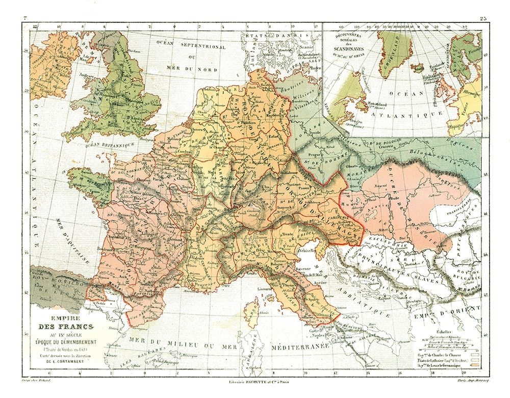 Kingdom of the Franks France - Cortambert 1880