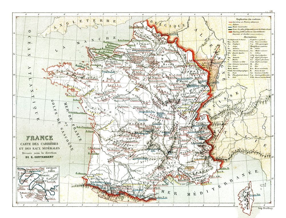 Mineral Routs France - Cortambert 1880