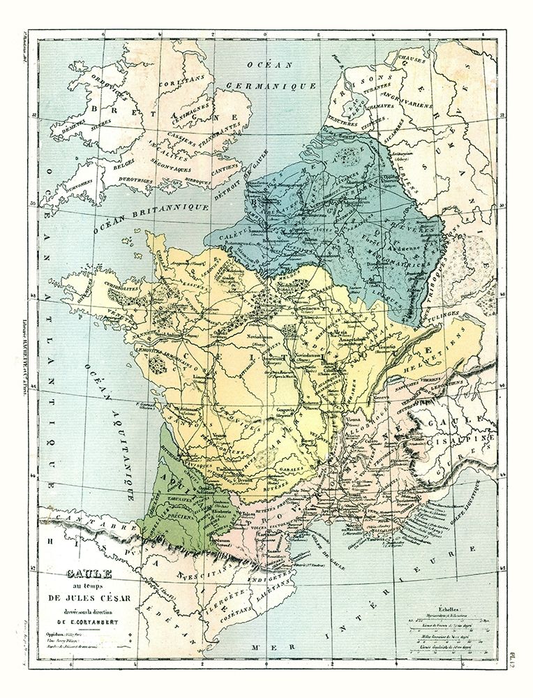Gaul Julius Caesar France - Cortambert 1880