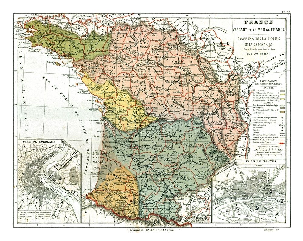 Basins of Loire France - Cortambert 1880