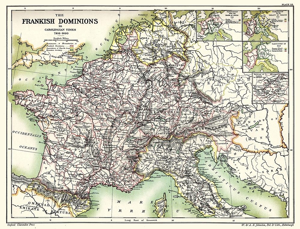 Frankish Dominions Carolingian 768-900 France
