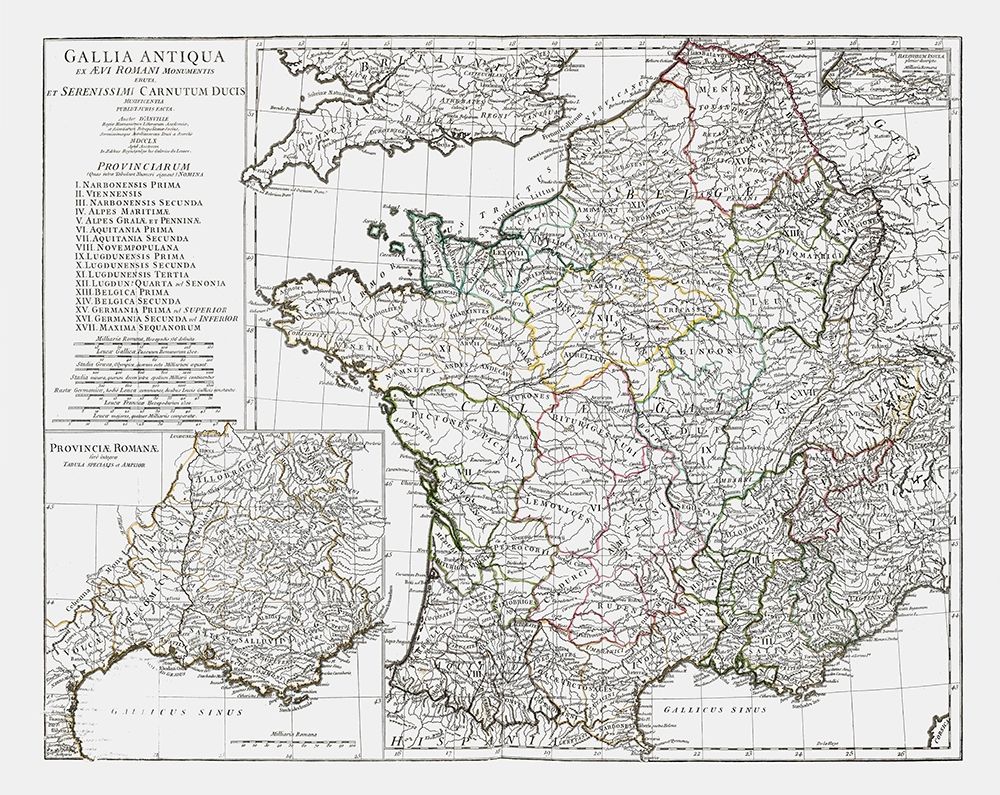 Ancient France - DAnville 1799
