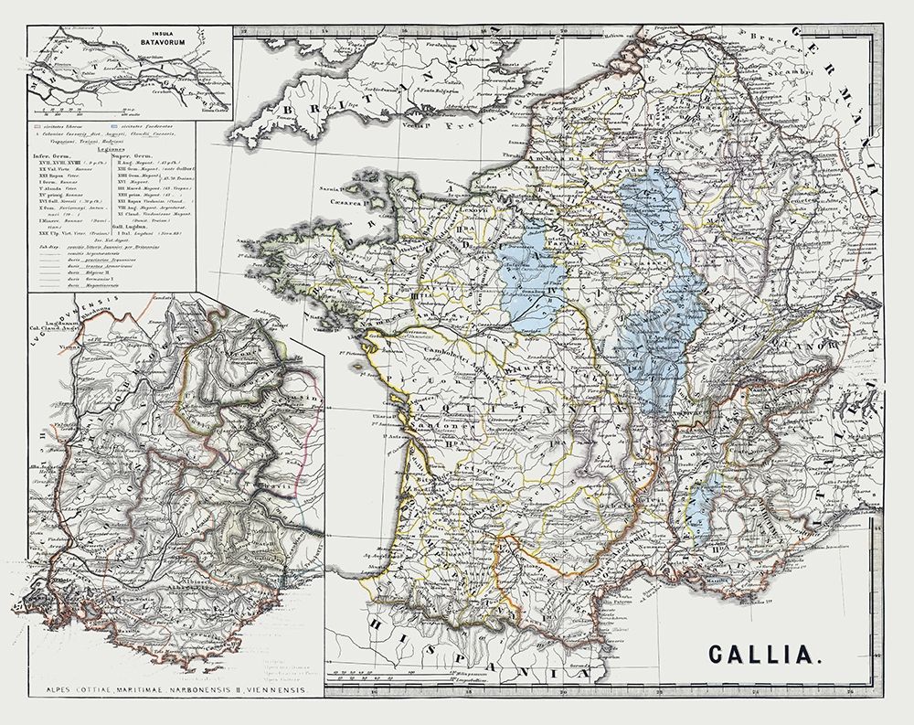 Gallia France - Spruner 1865