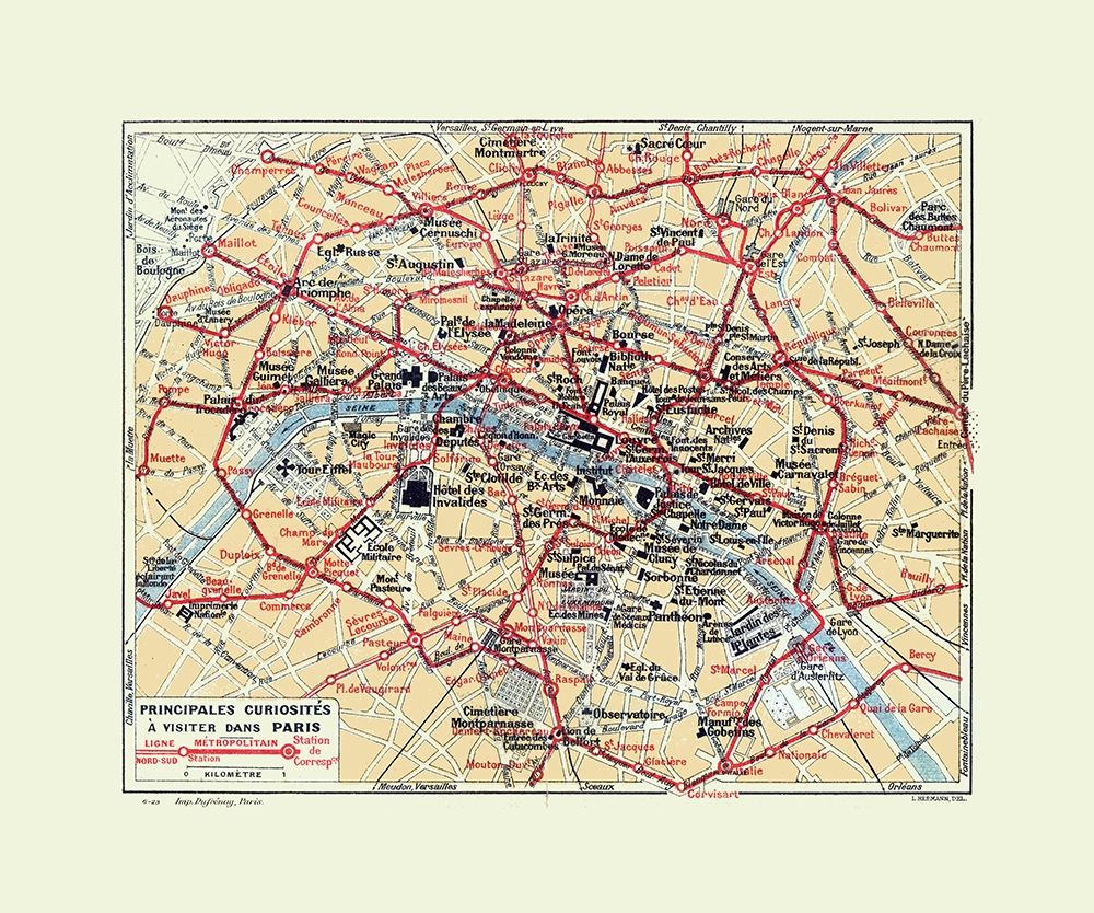 Tourist Attractions Paris France - Hermann 1921