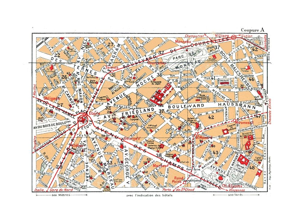 Northwestern Paris France - Blue Guides 1921