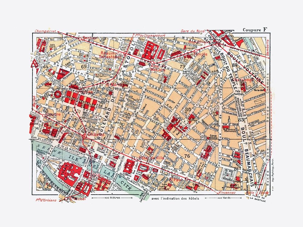 Ile de la Cite Paris France - Blue Guides 1921