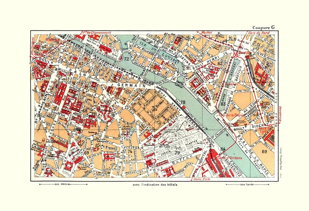 Jardin des Plantes Paris France - Blue Guides 1921