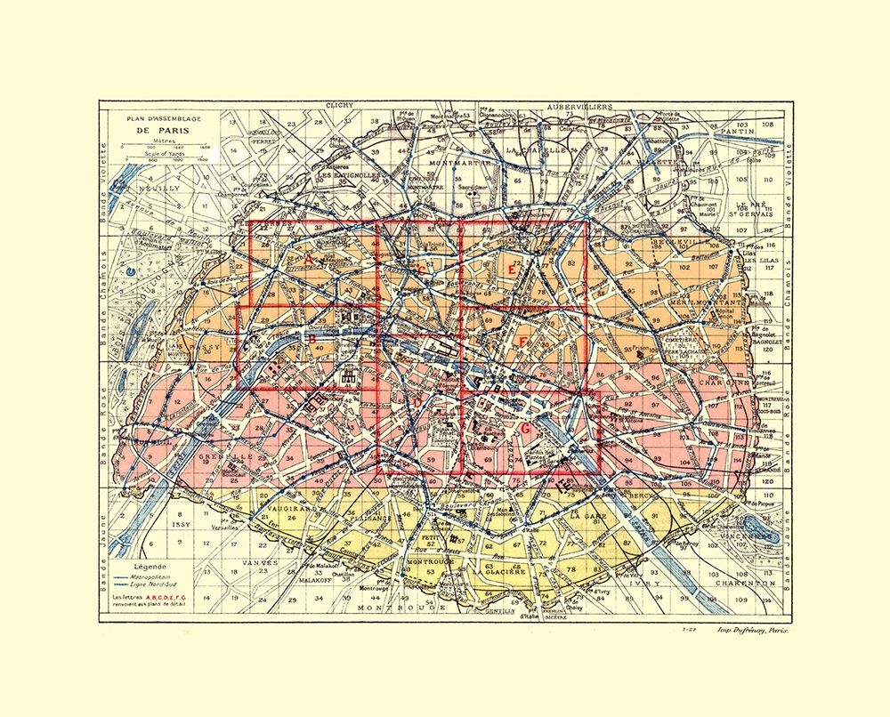 Paris France - Blue Guides 1921