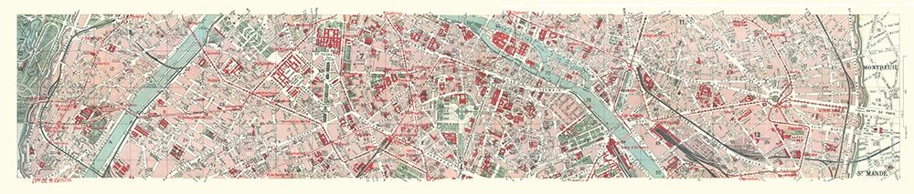 Paris Long Cut France - Blue Guides 1921