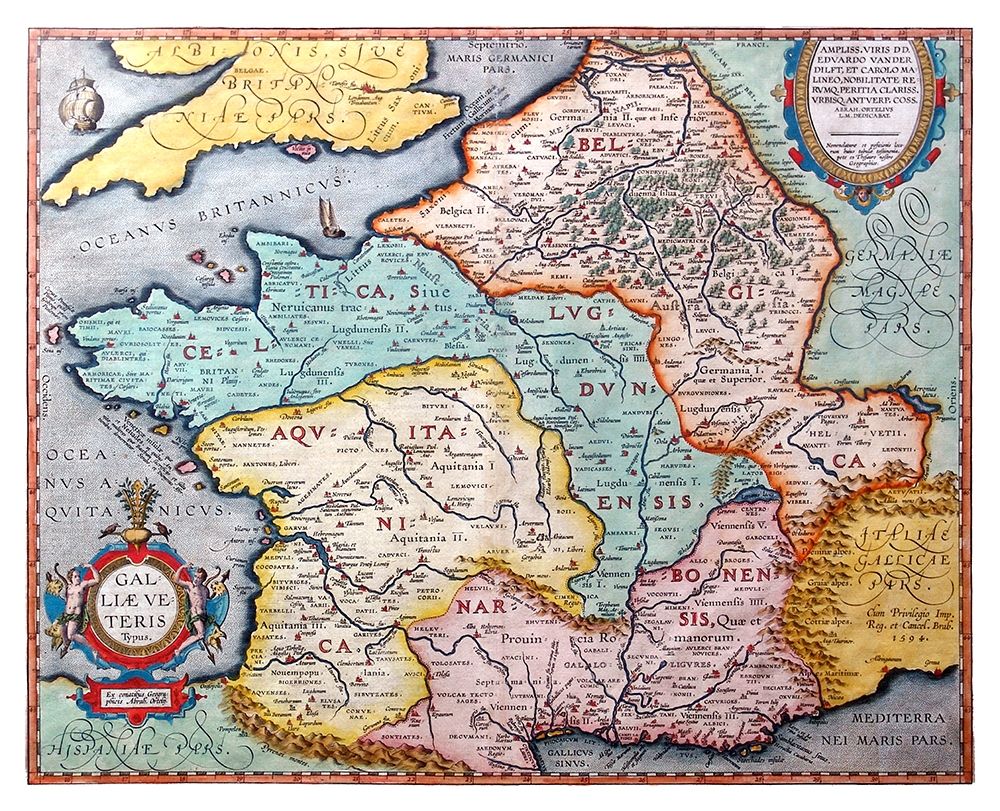 Ancient France - Ortelius 1570