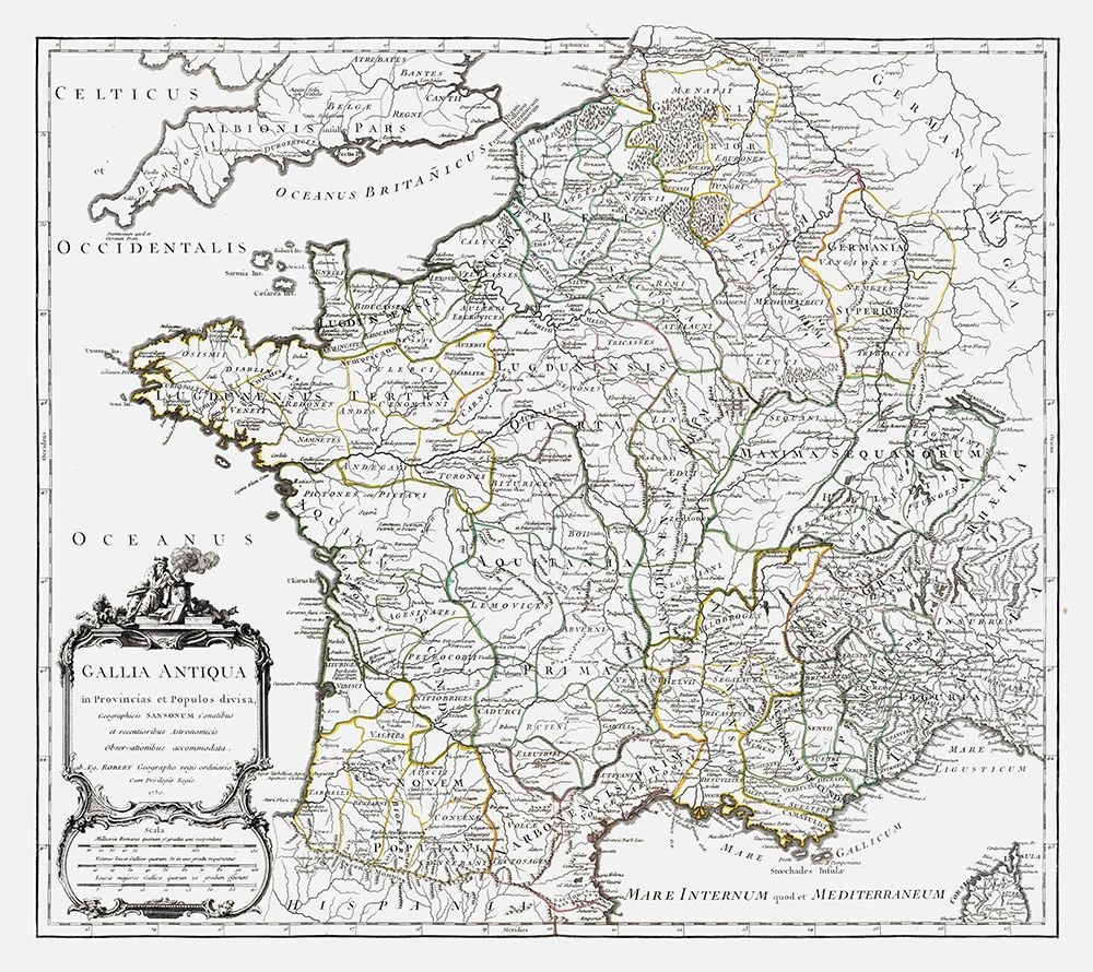 Ancient France - Vaugondy 1757