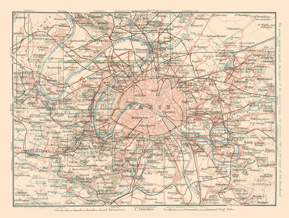 Paris France - Baedeker 1911