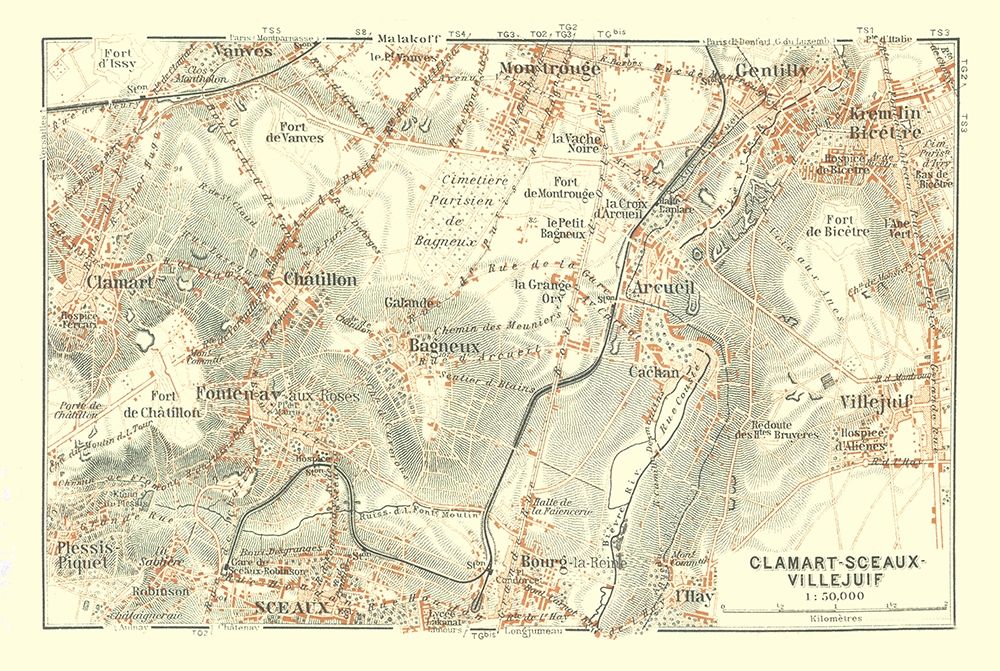 Town of Sceaux France - Baedeker 1911
