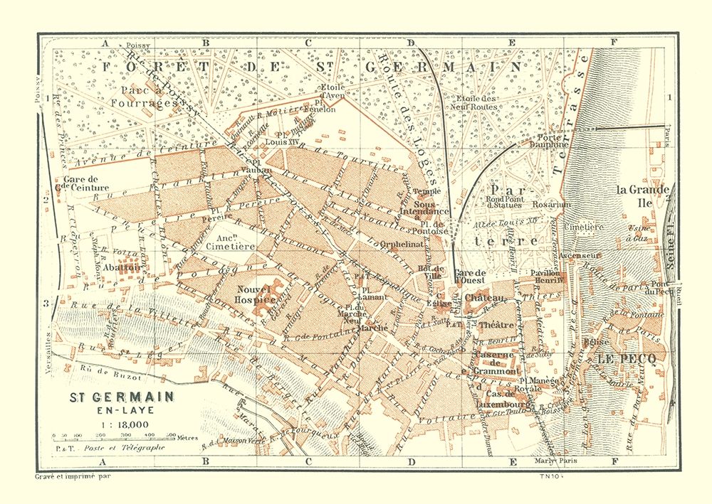 Saint Germain en Laye Paris France - Baedeker 1911