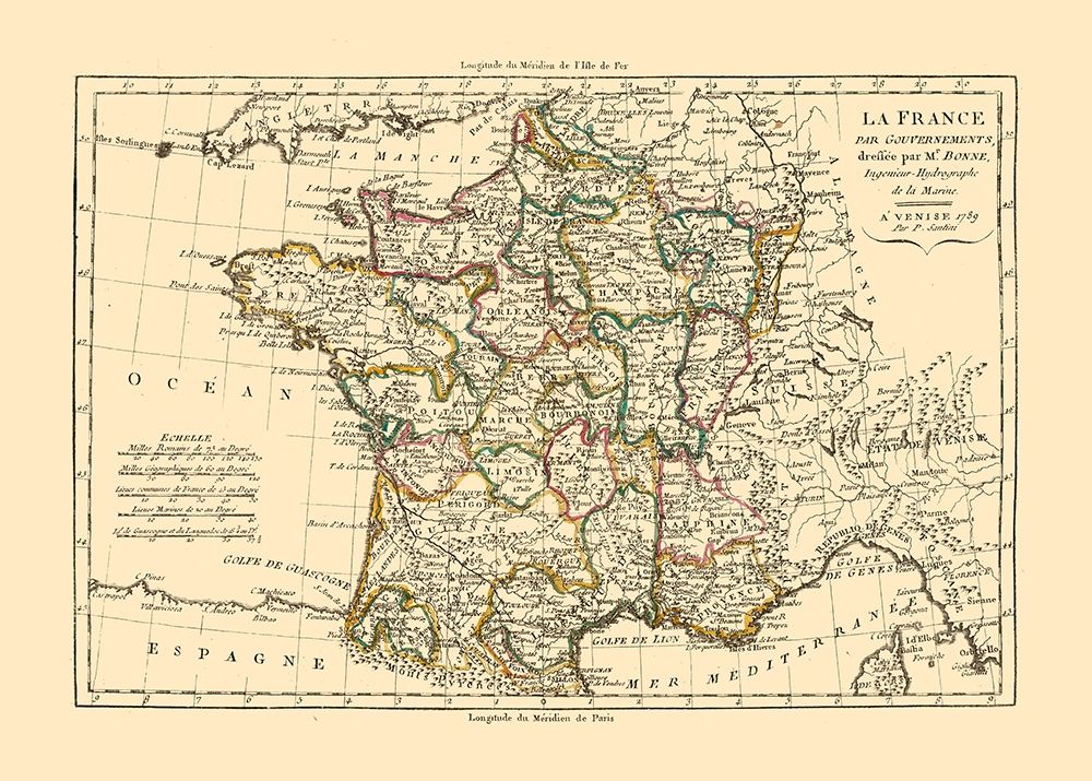France Departments - Santini 1794