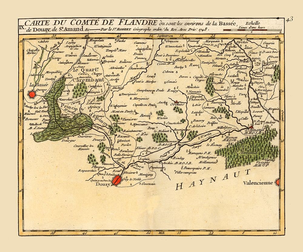 Nord Department France - Robert 1748