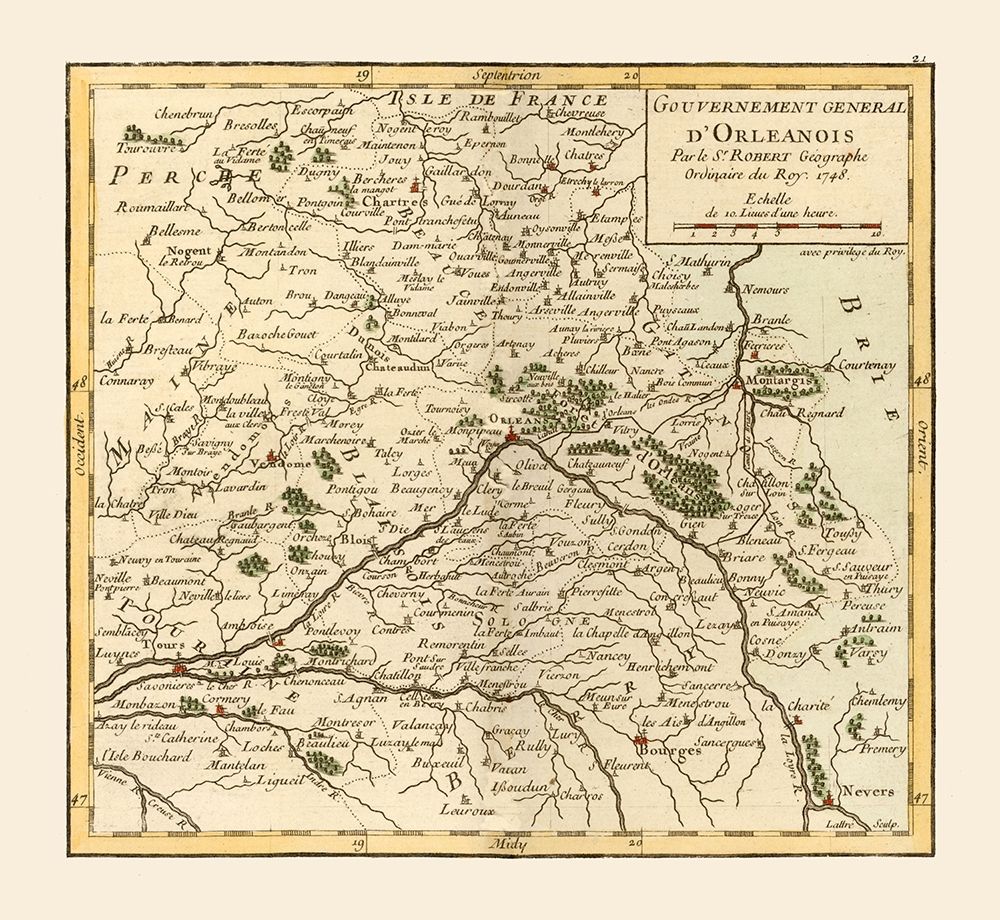 Orleans Province France - Robert 1748