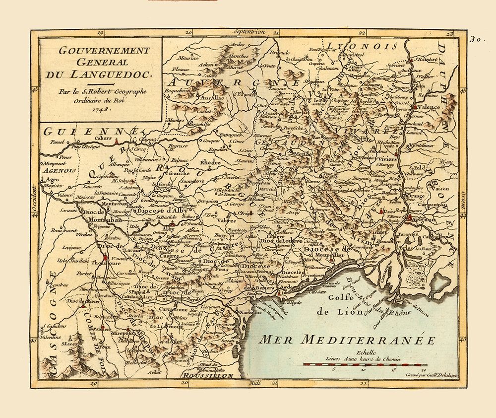 Languedoc France - Robert 1748