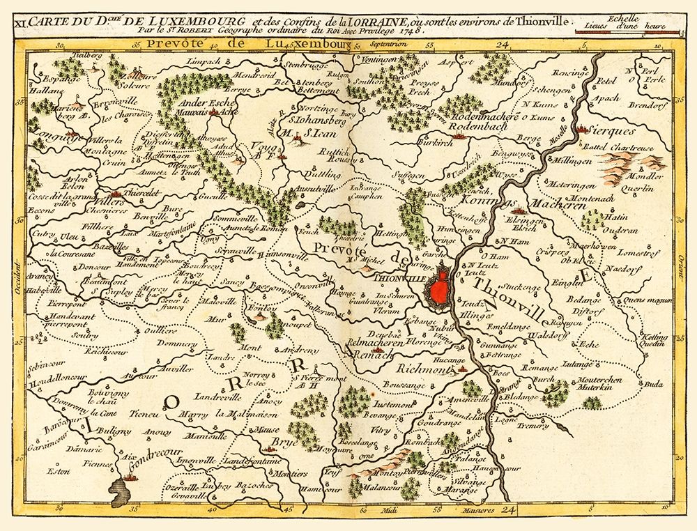 Moselle Department France - Robert 1748