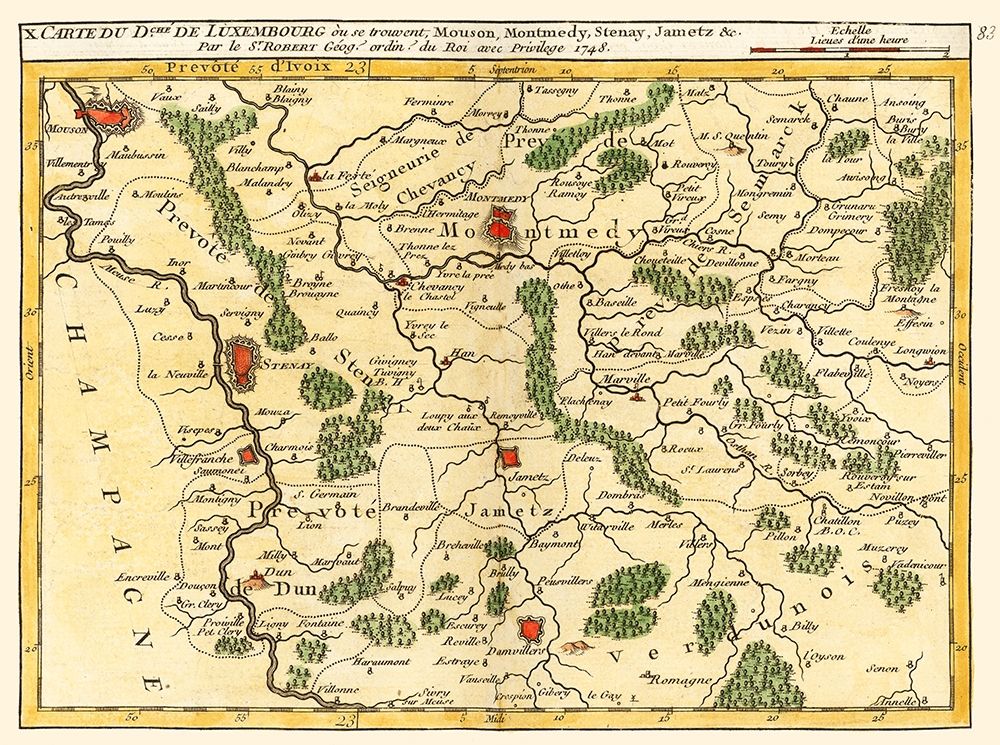 North Eastern France - Robert 1748